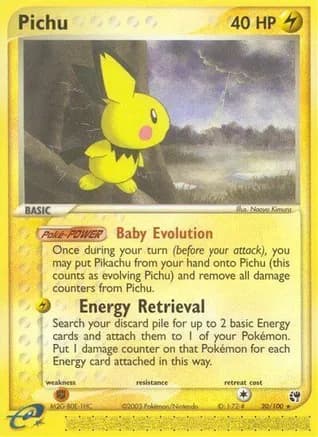 Pichu — EX Sandstorm Pokémon TCG card by Naoyo Kimura