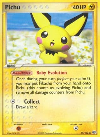 Pichu — EX Emerald Pokémon TCG card by Nakaoka