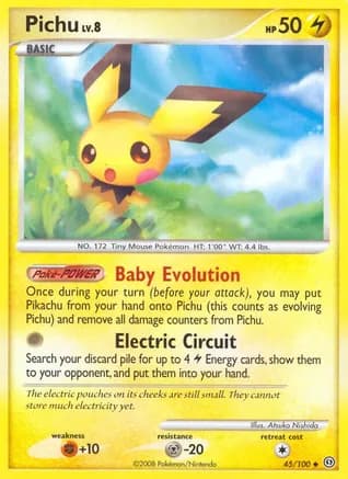 Pichu — Stormfront Pokémon TCG card by Atsuko Nishida