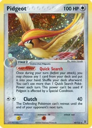Pidgeot — EX FireRed & LeafGreen Pokémon TCG card by Midori Harada