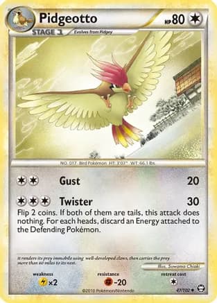 Pidgeotto — Triumphant Pokémon TCG card by Suwama Chiaki
