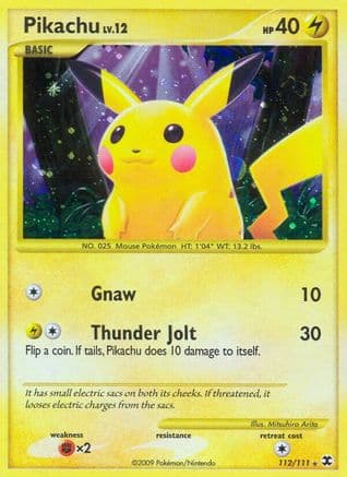 Pikachu — Rising Rivals Pokémon TCG card by Mitsuhiro Arita