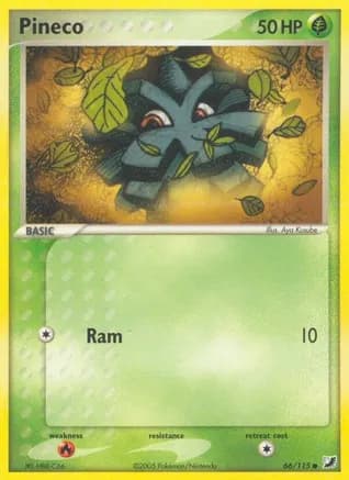 Pineco — EX Unseen Forces Pokémon TCG card by Aya Kusube