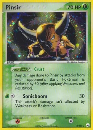 Pinsir — EX Hidden Legends Pokémon TCG card by Hajime Kusajima