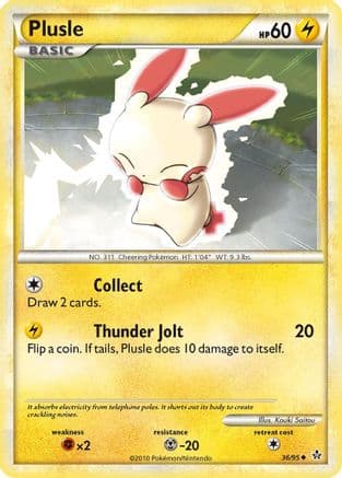 Plusle — Unleashed Pokémon TCG card by Kouki Saitou