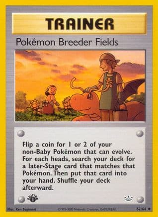 Pokemon Breeder Fields — Neo Revelation Pokémon TCG card by Ken Sugimori