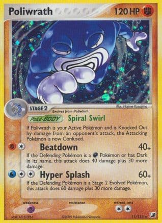 Poliwrath — Unseen Forces Pokémon TCG card by Hajime Kusajima