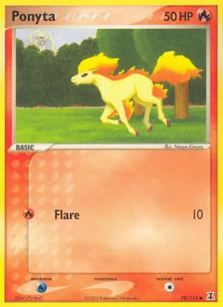 Ponyta — EX Delta Species Pokémon TCG card by Naoyo Kimura