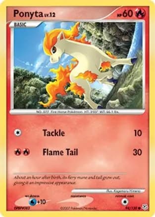 Ponyta — Diamond and Pearl Pokémon TCG card by Kagemaru Himeno