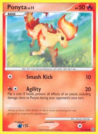 Ponyta — Stormfront Pokémon TCG card by Atsuko Nishida
