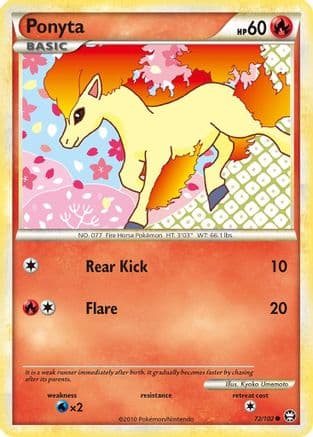 Ponyta — Triumphant Pokémon TCG card by Kyoko Umemoto