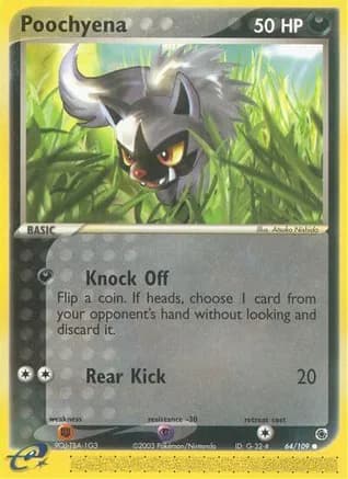 Poochyena - 64/109 — EX Ruby and Sapphire Pokémon TCG card by Atsuko Nishida