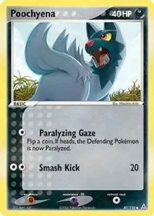 Poochyena — EX Holon Phantoms Pokémon TCG card by Mitsuhiro Arita