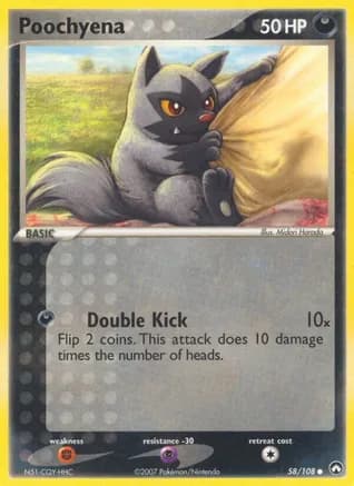 Poochyena — EX Power Keepers Pokémon TCG card by Midori Harada