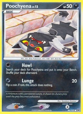 Poochyena — Platinum Pokémon TCG card by Ken Sugimori