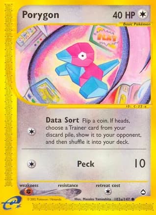 Porygon (103a) — Aquapolis Pokémon TCG card by Atsuko Nishida