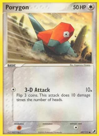 Porygon — EX Unseen Forces Pokémon TCG card by Kagemaru Himeno