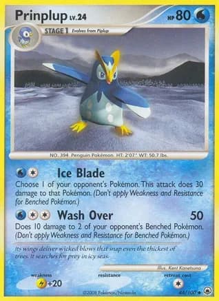 Prinplup — Majestic Dawn Pokémon TCG card by Kent Kanetsuna