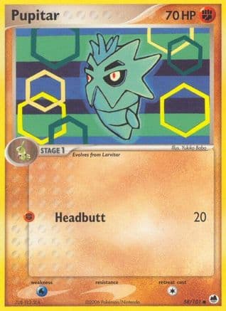 Pupitar — EX Dragon Frontiers Pokémon TCG card by Yukiko Baba