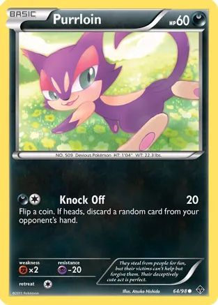 Purrloin — Emerging Powers Pokémon TCG card by Atsuko Nishida