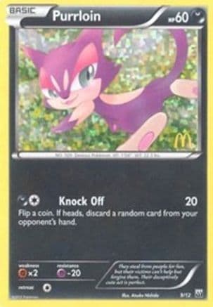 Purrloin - 9/12 — McDonald's Promos 2012 Pokémon TCG card by Atsuko Nishida