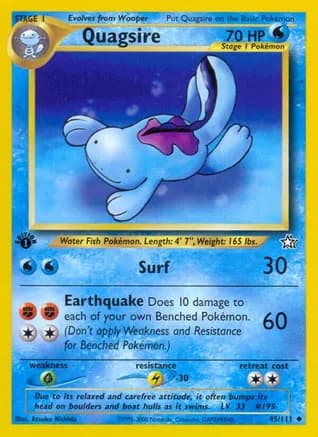 Quagsire — Neo Genesis Pokémon TCG card by Atsuko Nishida