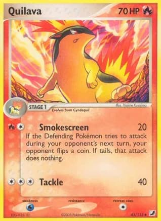 Quilava — EX Unseen Forces Pokémon TCG card by Hajime Kusajima