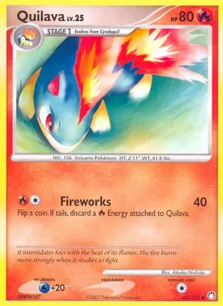 Quilava — Mysterious Treasures Pokémon TCG card by Atsuko Nishida