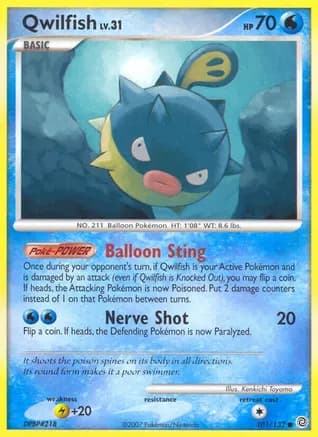 Qwilfish — Secret Wonders Pokémon TCG card by Anesaki Dynamic