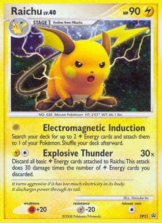 Raichu - DP21 — Diamond and Pearl Promos Pokémon TCG card by Daisuke Ito