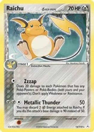Raichu (Delta Species) — EX Holon Phantoms Pokémon TCG card by Miki Tanaka