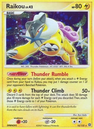 Raikou — Secret Wonders Pokémon TCG card by Ryo Ueda