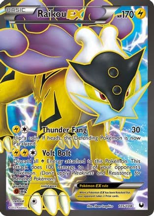 Raikou EX (105 Full Art) — Dark Explorers