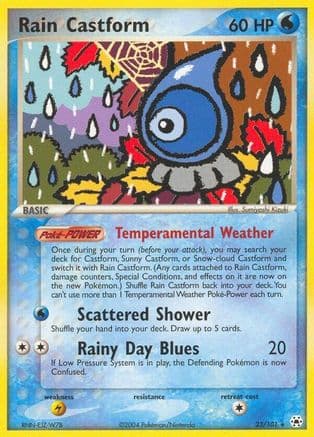 Rain Castform — EX Hidden Legends Pokémon TCG card by Sumiyoshi Kizuki