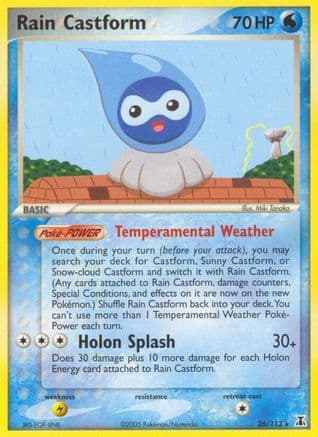 Rain Castform — EX Delta Species Pokémon TCG card by Miki Tanaka
