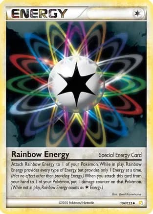 Rainbow Energy — HeartGold SoulSilver Pokémon TCG card by Kent Kanetsuna
