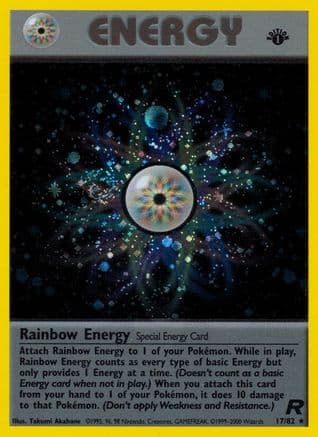Rainbow Energy (17) — Team Rocket Pokémon TCG card by Takumi Akabane