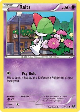 Ralts — Plasma Storm Pokémon TCG card by Narumi Sato