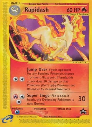 Rapidash (51) — WoTC Promo Pokémon TCG card by Mitsuhiro Arita