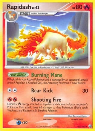 Rapidash — Stormfront Pokémon TCG card by Megumi Higuchi