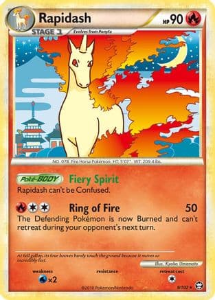 Rapidash — Triumphant Pokémon TCG card by Kyoko Umemoto