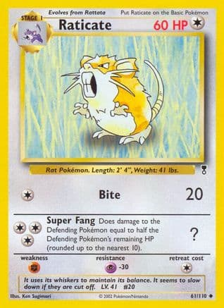 Raticate — Legendary Collection Pokémon TCG card by Ken Sugimori