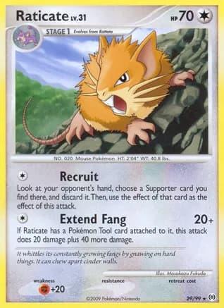 Raticate — Arceus Pokémon TCG card by Masakazu Fukuda