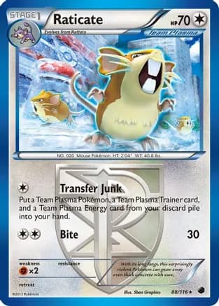 Raticate (Team Plasma) — Plasma Freeze