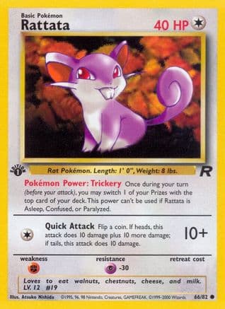 Rattata — Team Rocket Pokémon TCG card by Mitsuhiro Arita