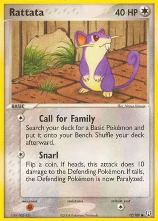 Rattata - 072/109 — EX Team Rocket Returns Pokémon TCG card by Naoyo Kimura