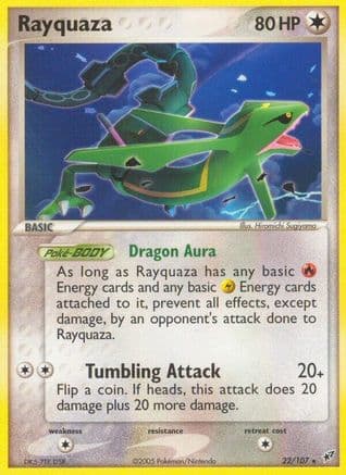 Rayquaza — EX Deoxys Pokémon TCG card by Hiromichi Sugiyama