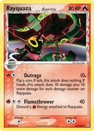 Rayquaza - 026/110 (Delta Species) — Holon Phantoms Pokémon TCG card by Ryo Ueda