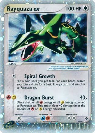 Rayquaza ex — Dragon Pokémon TCG card by Hikaru Koike