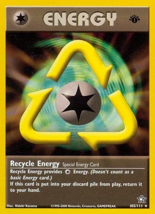 Recycle Energy — Neo Genesis Pokémon TCG card by Hideki Kazama